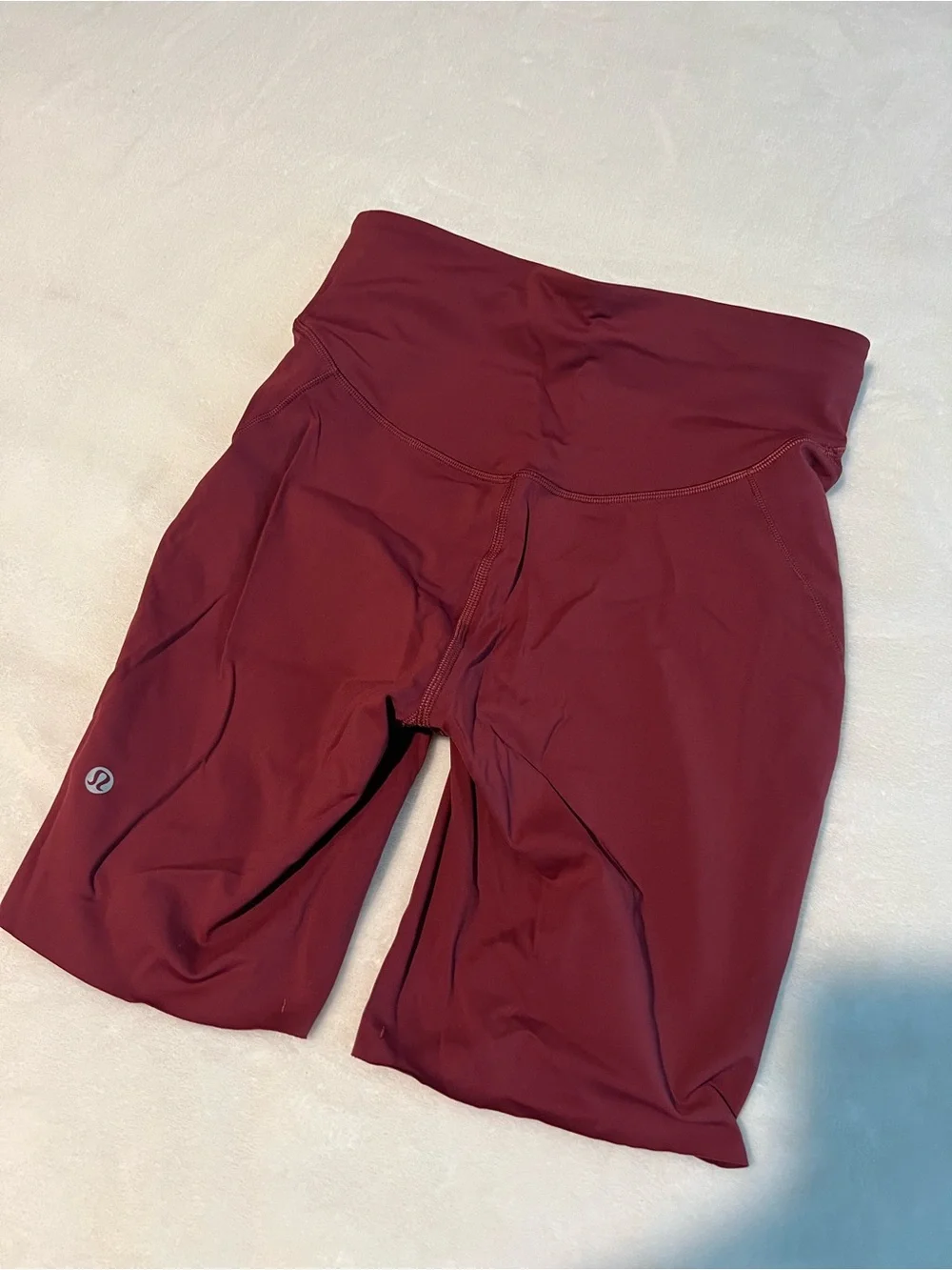Maroon biker shorts - Picture 2 of 4